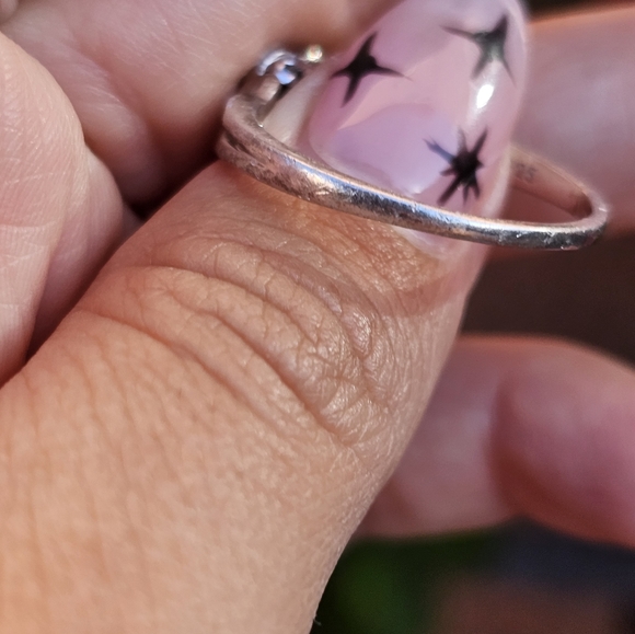 Heart Diamond Thin Ring 925 - Picture 6 of 6